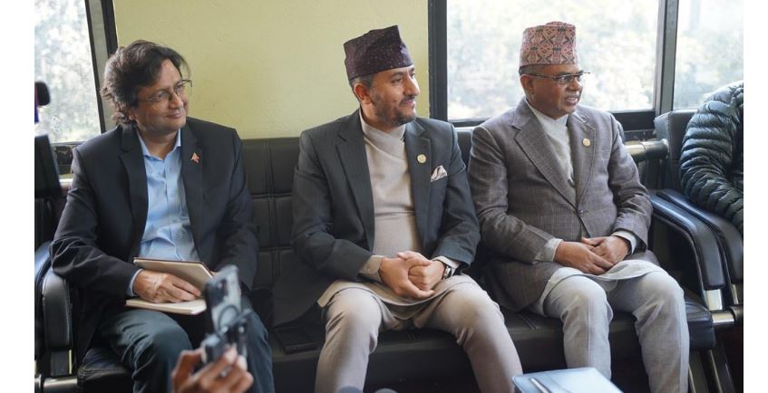 जेनजी आन्दोलनका क्रममा आगजनी भएको कांग्रेस पार्टी कार्यालयको अनुगमनमा सरकारी टोली