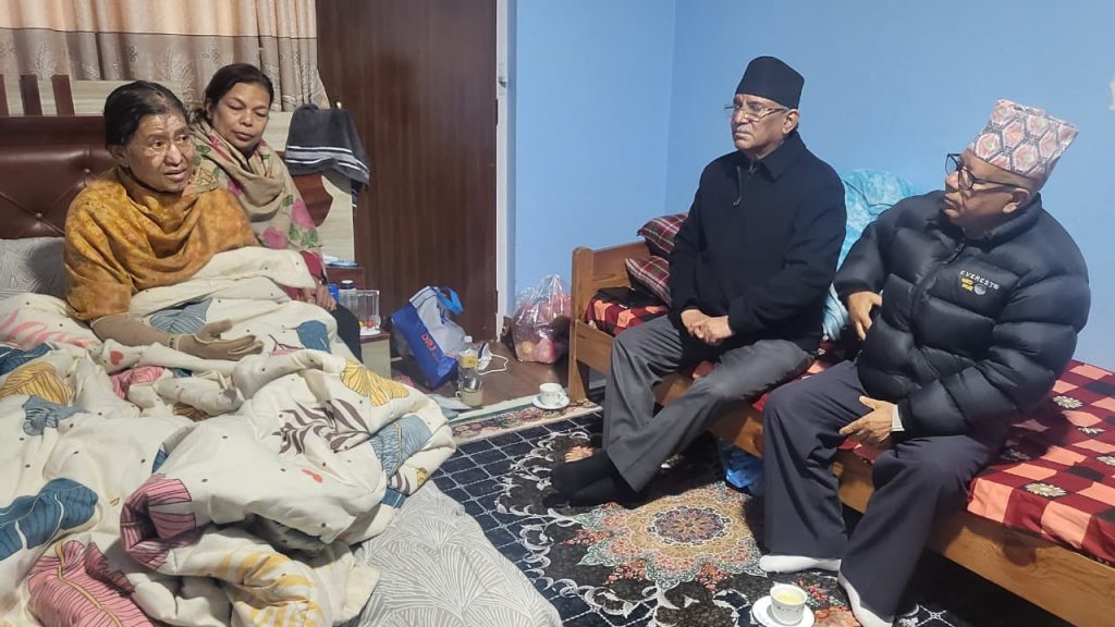 प्रचण्ड-नेपालले भेटे खनालपत्नी चित्रकार